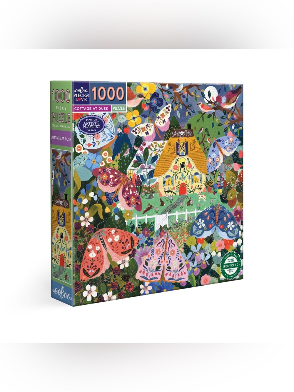 NWT Eeboo Cottage at Dusk 1000 Piece Cottage at Dusk Jigsaw Puzzle